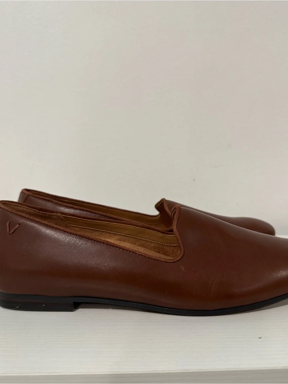 Vionic Willa 2 Slip On Tan Leather Loafers Flat 9.5 Wide $140